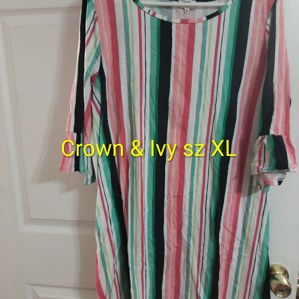 Crown & Ivy Colorful Striped Dress